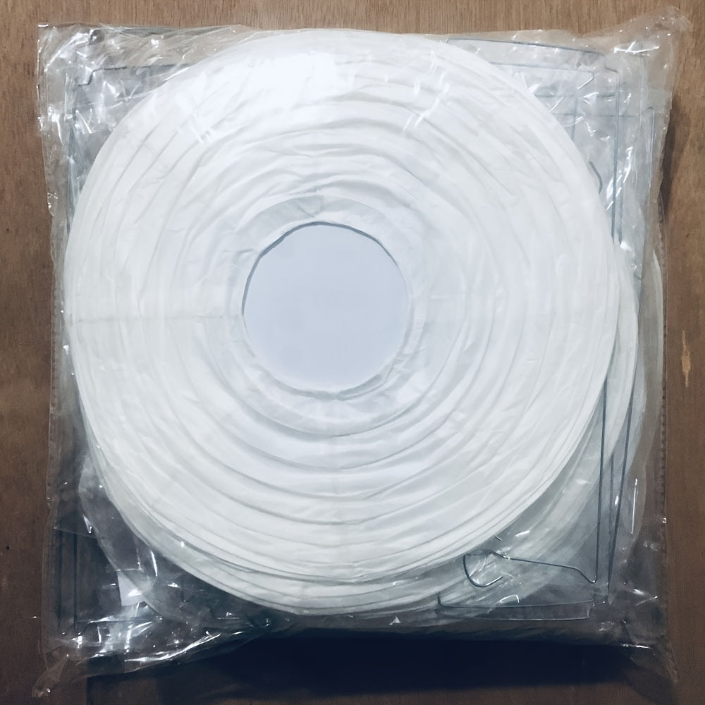 Lámparas de papel blancas variadas para bodas, jardines, fiestas y vacaciones. Juego de 32