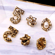 Vintage-Inspired 3-Piece Brooch Set Faux Pearls Rhinestones for Suits Coats Shirts