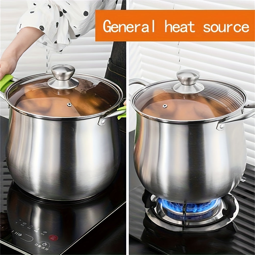 Stainless Steel Soup Pot Set for Camping and Kitchen with 7 Utensils