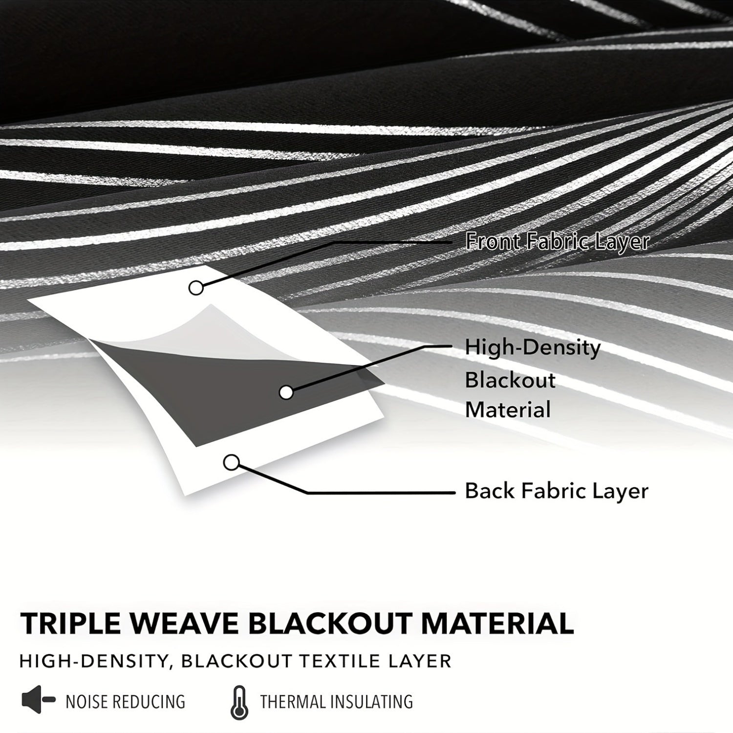 Contemporary Blackout Curtains 2 Pieces Woven Polyester Grommet Top Room Darkening