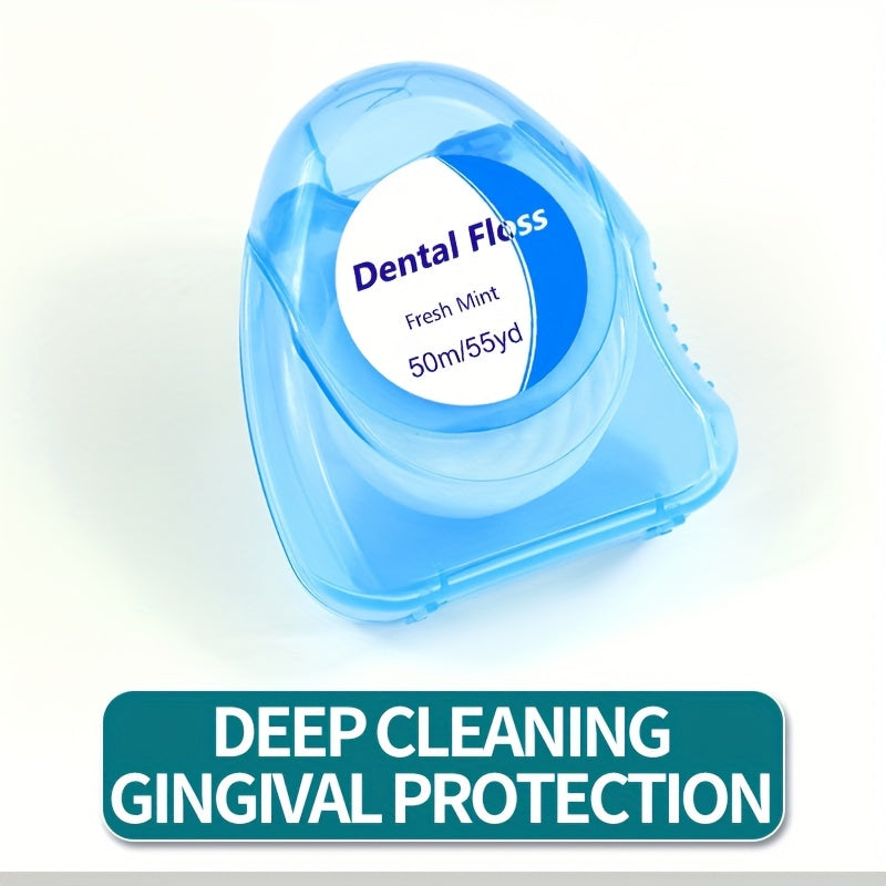 50 Count Fresh Mint Dental Floss Tape Polyethylene Fine Line Cavity Cleaning