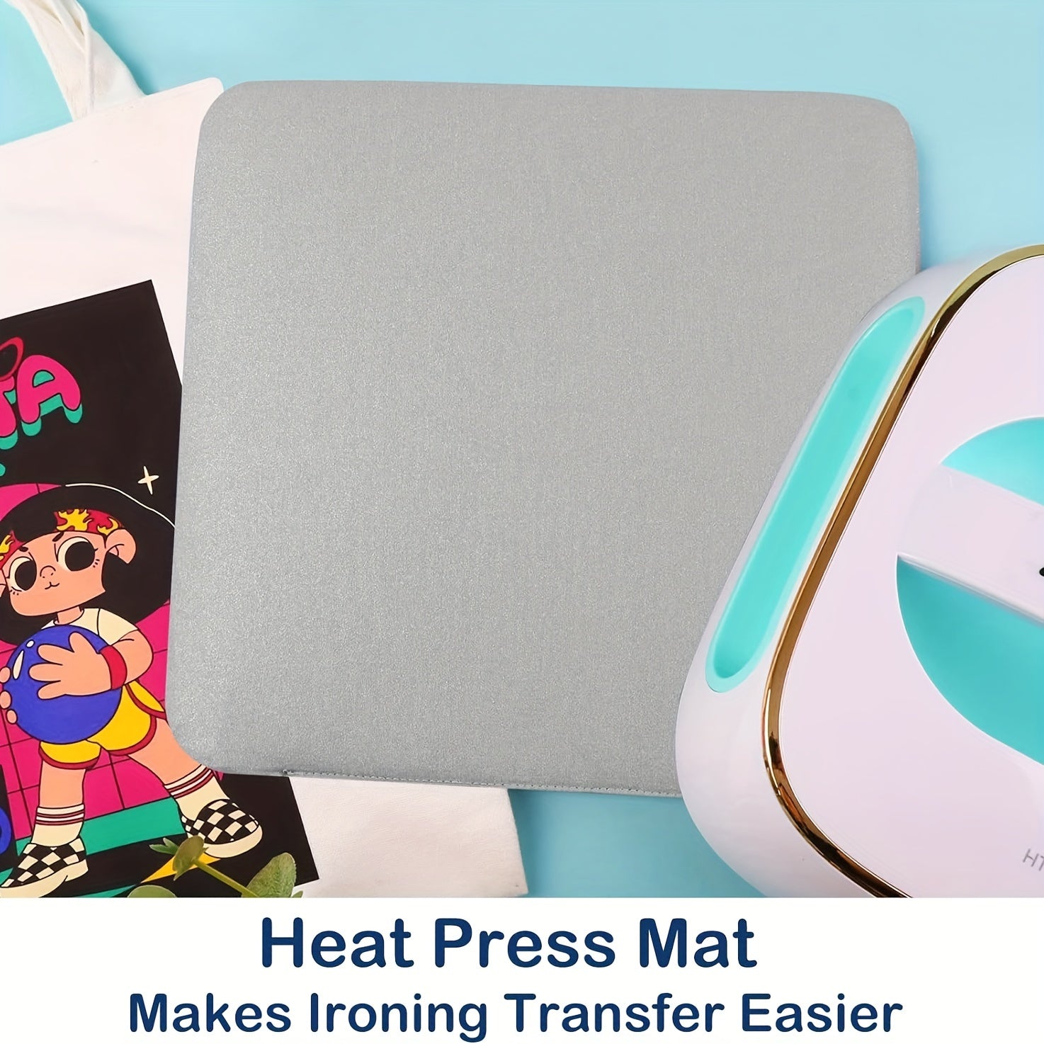 Fireproof Heat Press Mat for Cricut Easypress 2 HTV Vinyl Projects Double-Sided Insulation