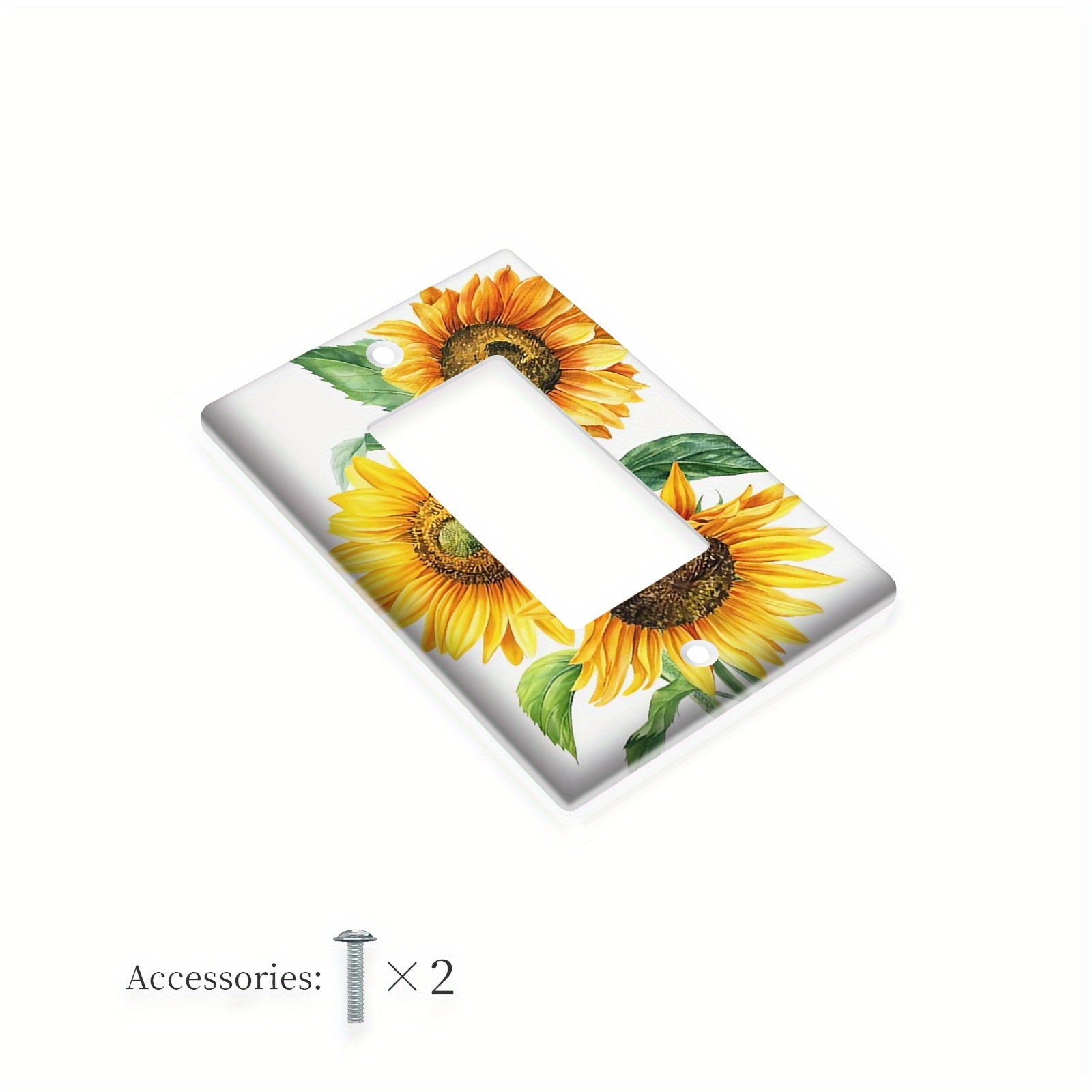 Watercolor Sunflowers Light Switch Cover for 1 or 2 Gang Switches