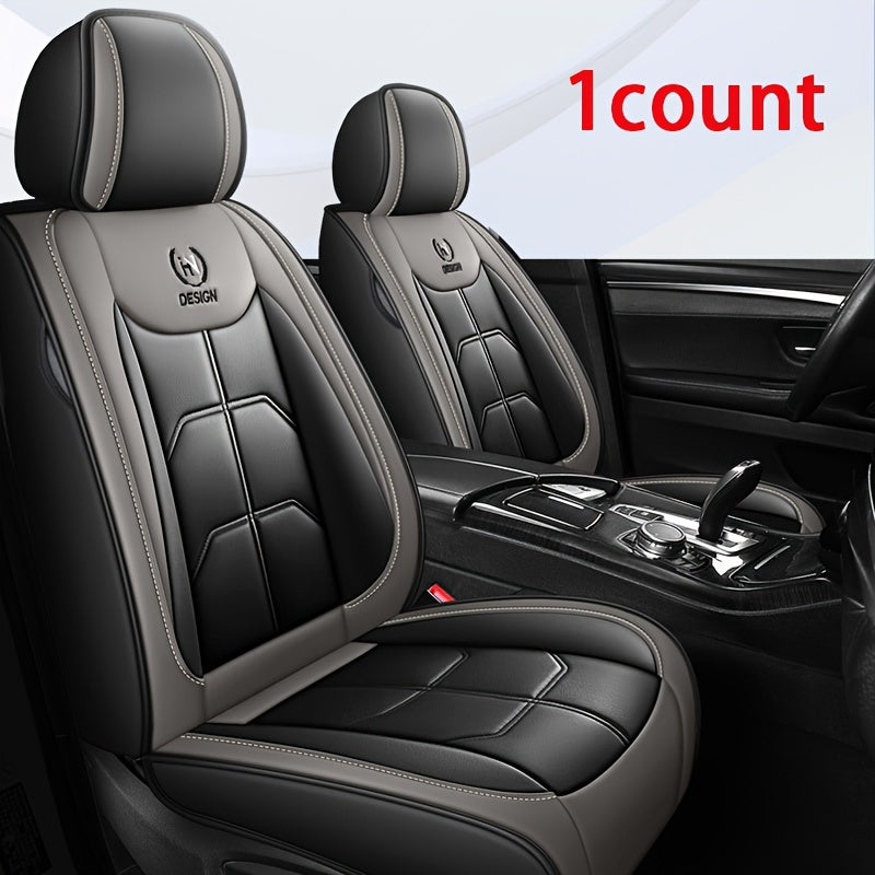 Universal Faux Leather Car Seat Cover for Front Seats, Hand Washable