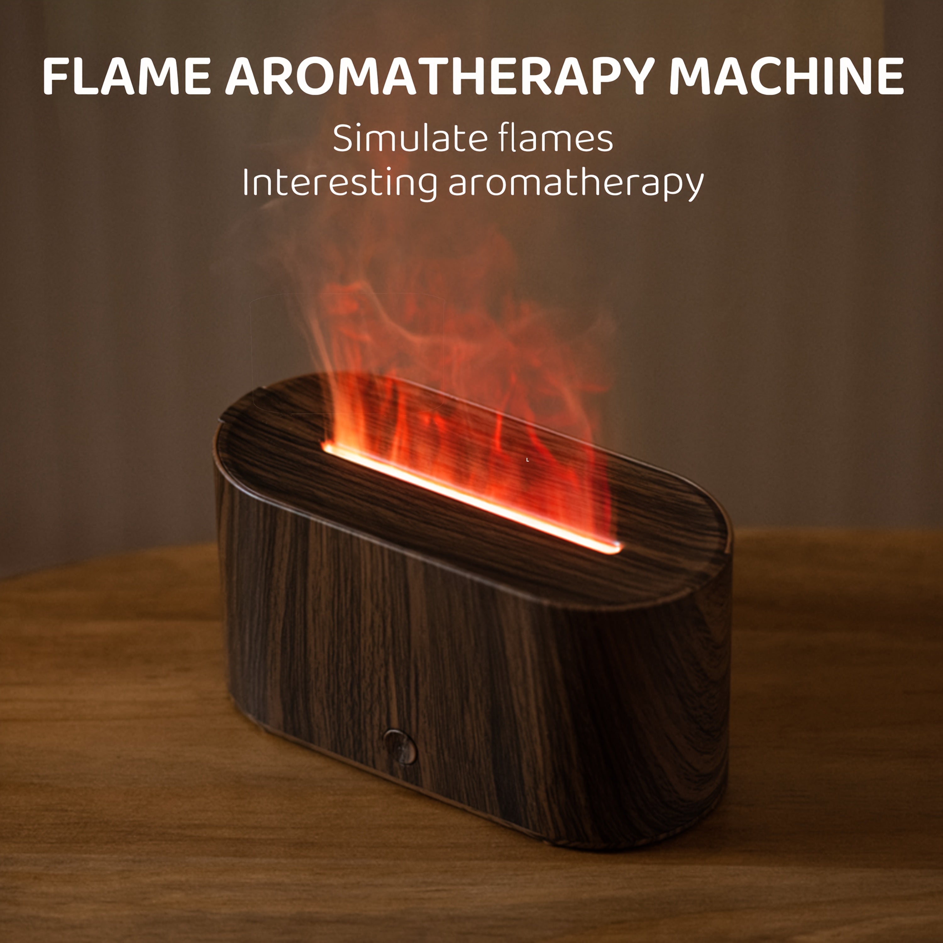 Essential Oil Diffuser Humidifier with Flame Effect and 5 Color Options