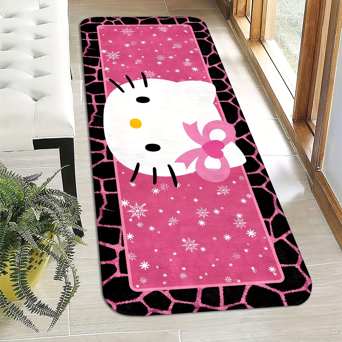 Indoor Door Mat Non-Slip Thickened Winter Christmas Decor for Kitchen Bathroom Laundry