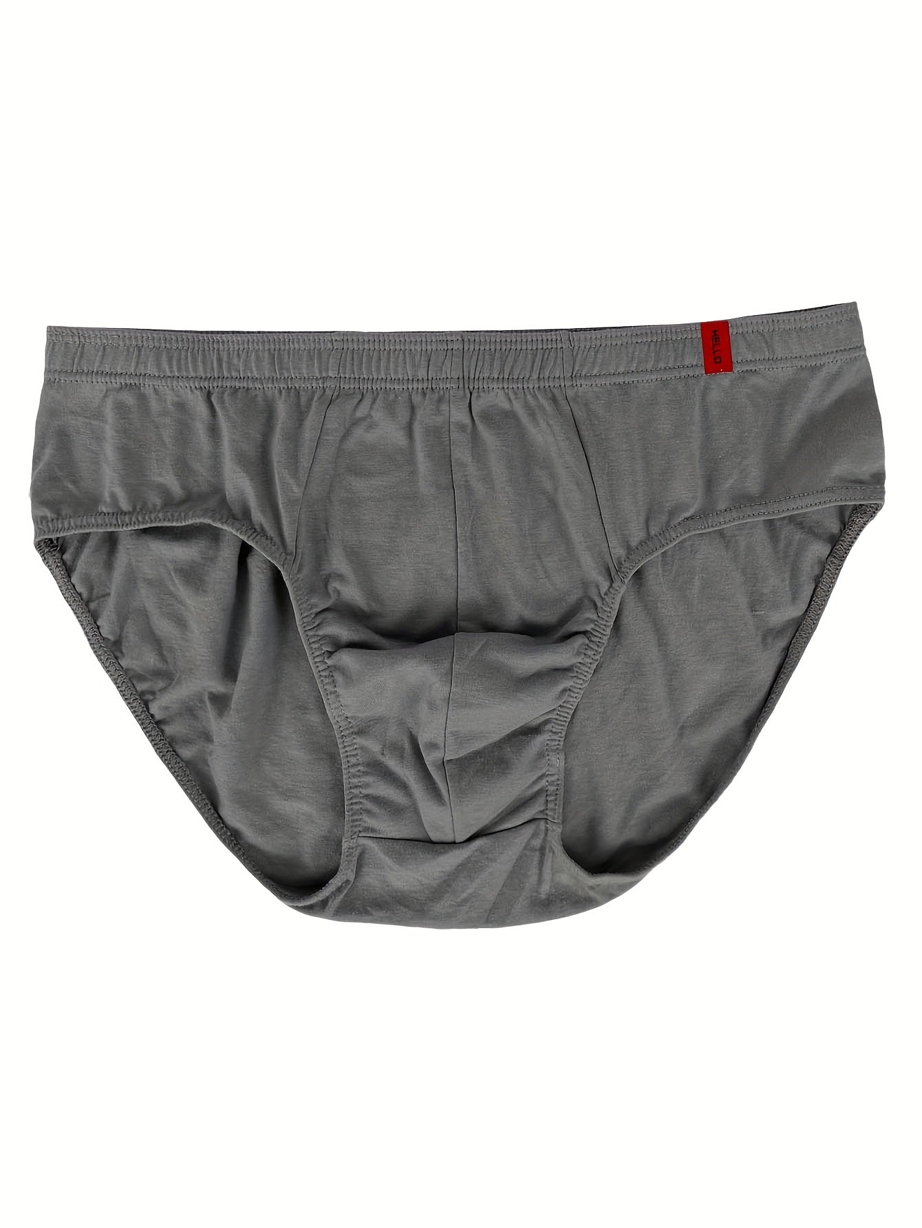 7pcs Men's Cotton Printed Solid Color Briefs Underwear Pack Breathable Comfortable