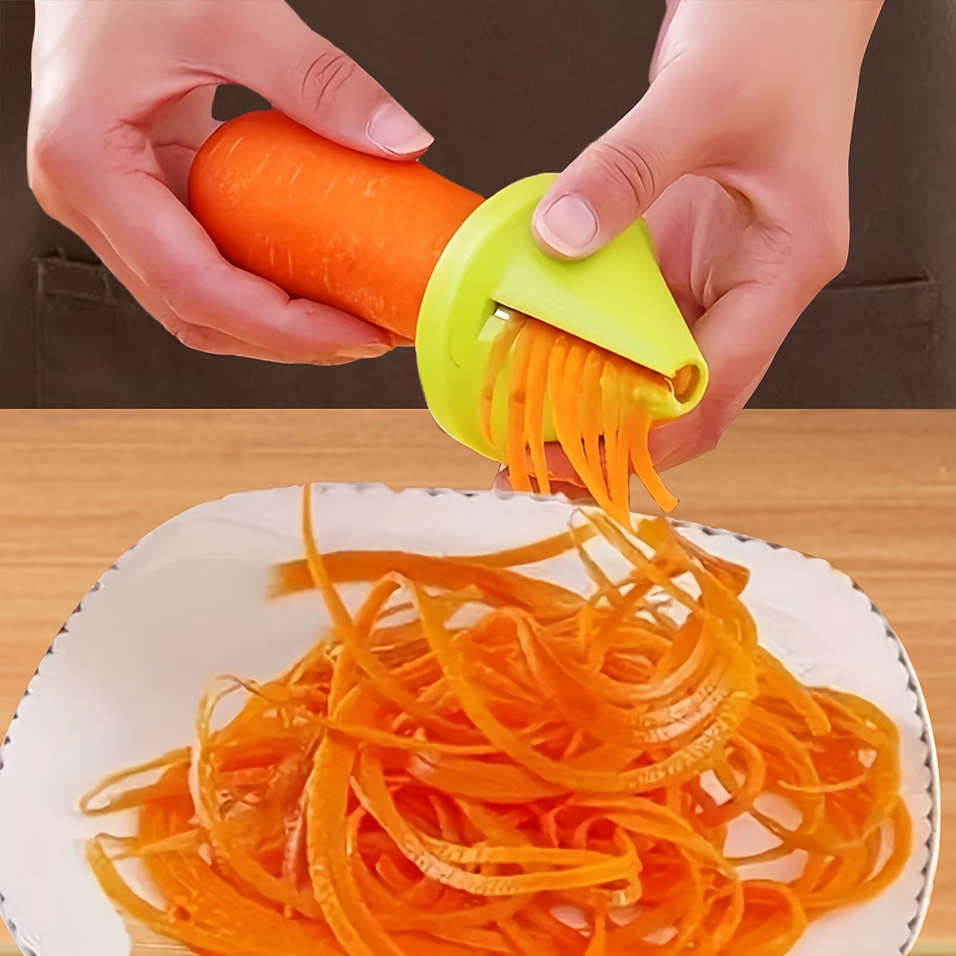Vegetable Spiralizer 1pc Multi-Functional Kitchen Tool for Carrots Cucumbers and Fruits