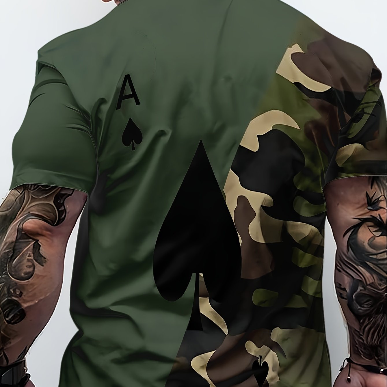 Мужская повседневная графическая футболка с коротким рукавом из полиэстера с цифровой печатью