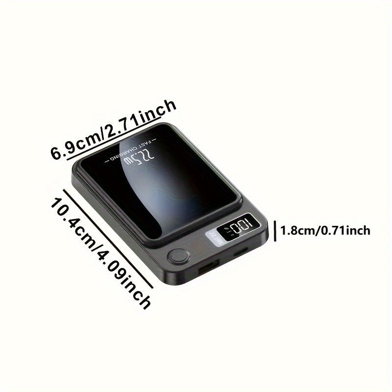 10000mAh Portable Power Bank Wireless Charging Fast Charging USB Type-C LED Display