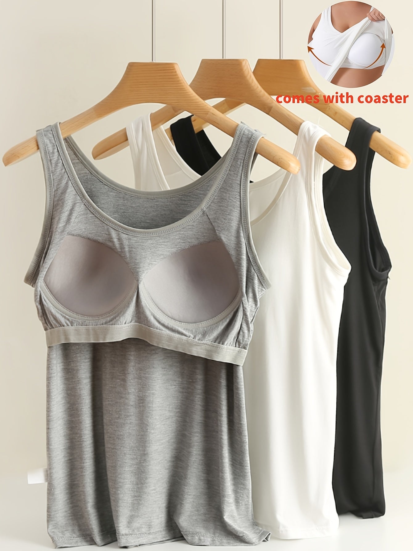 Women’s Plus Size Sports Tops with Built-In Bra, Workout Tanks, Flexible Fit