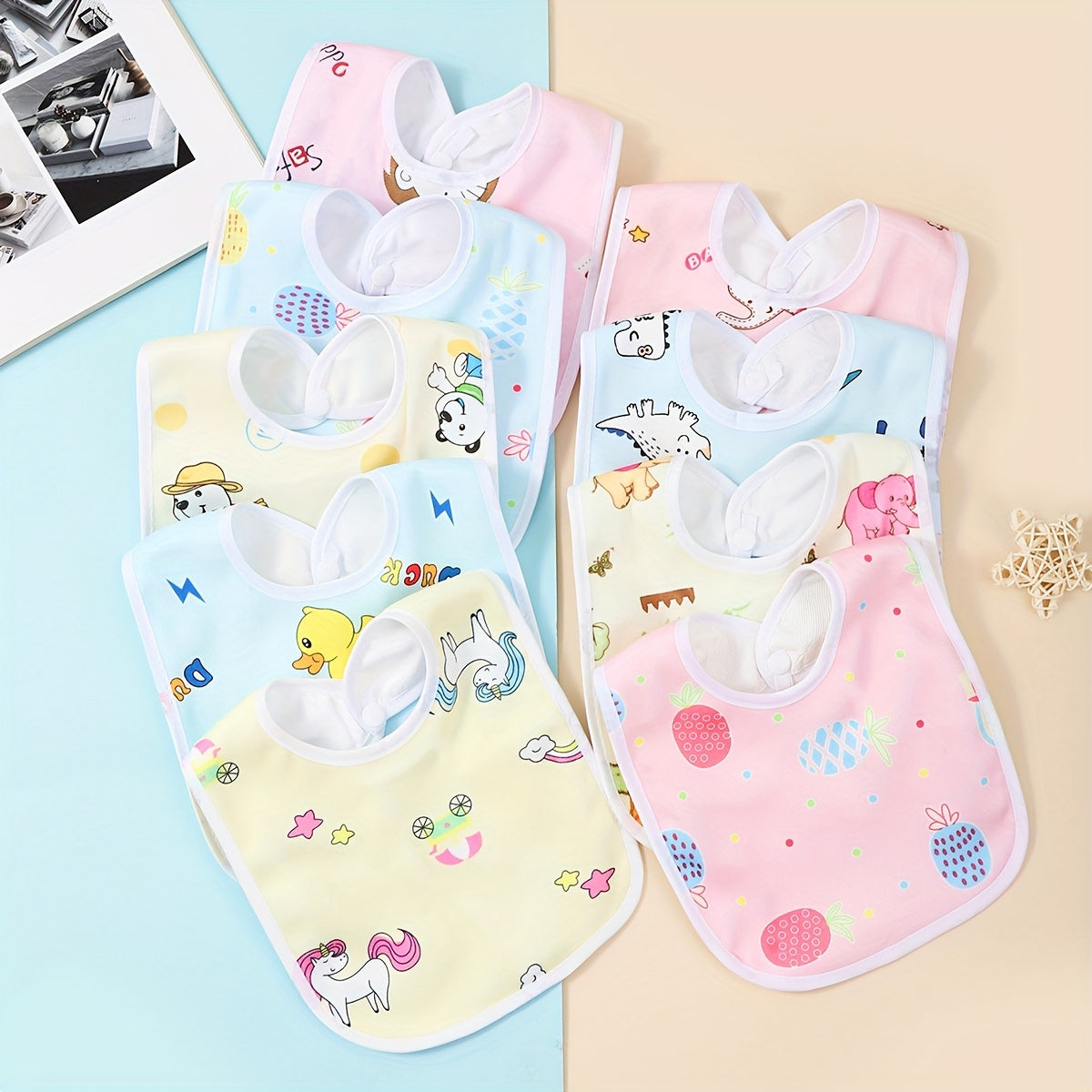 5 ta Kristal Velvet U-shakli suv o'tkazmaydigan bolalar badiylar to'plami, guruch cho'ntagi bilan