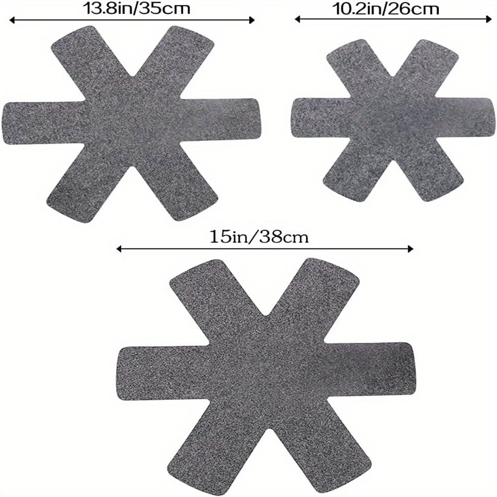 Pack of 12 Pot Protectors with 3 Sizes for Stacking Kitchenware No Power Needed