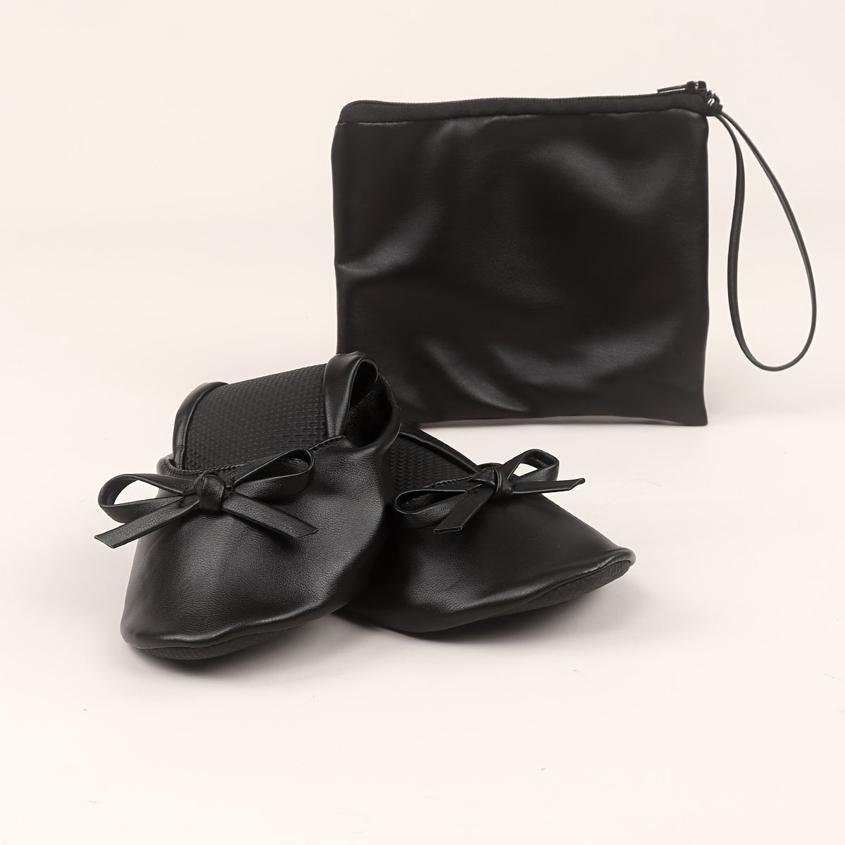 Женские мягкие черные складные повседневные танцевальные туфли