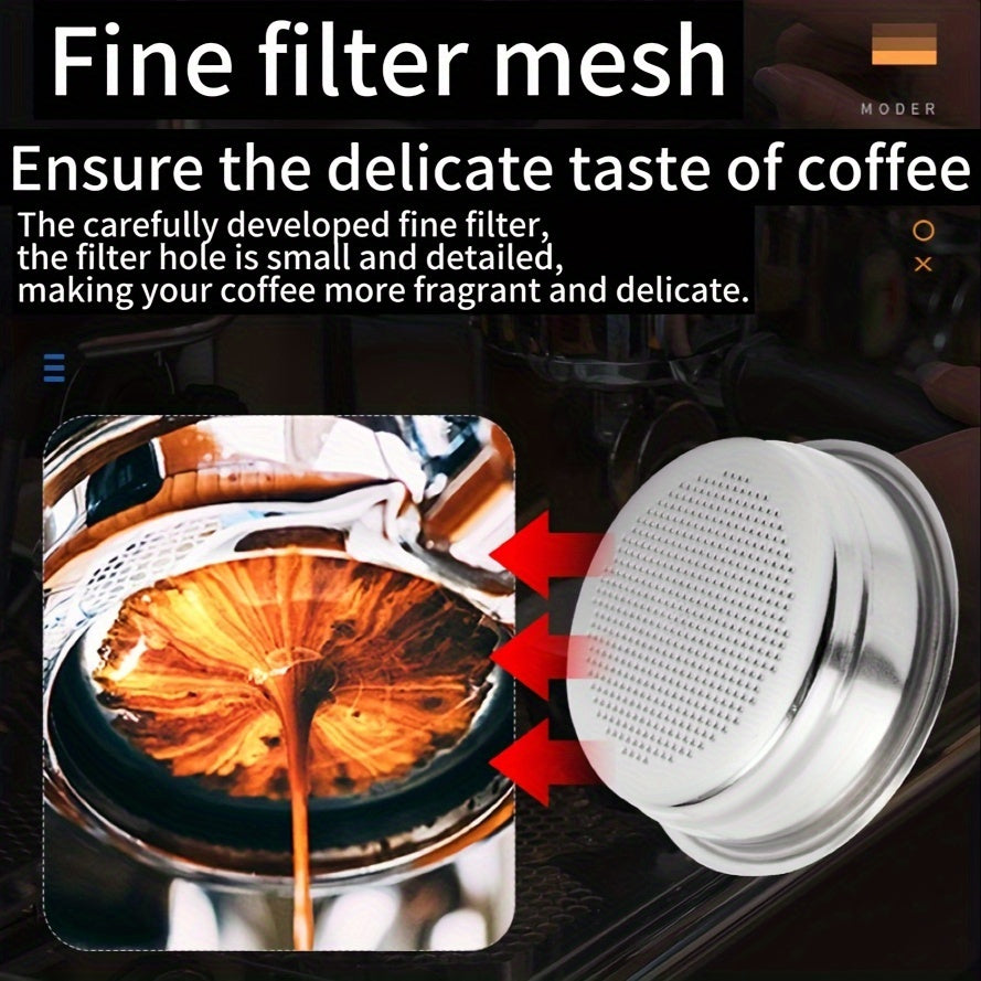 Stainless Steel 51mm Coffee Filter Basket for Espresso Machines Reusable