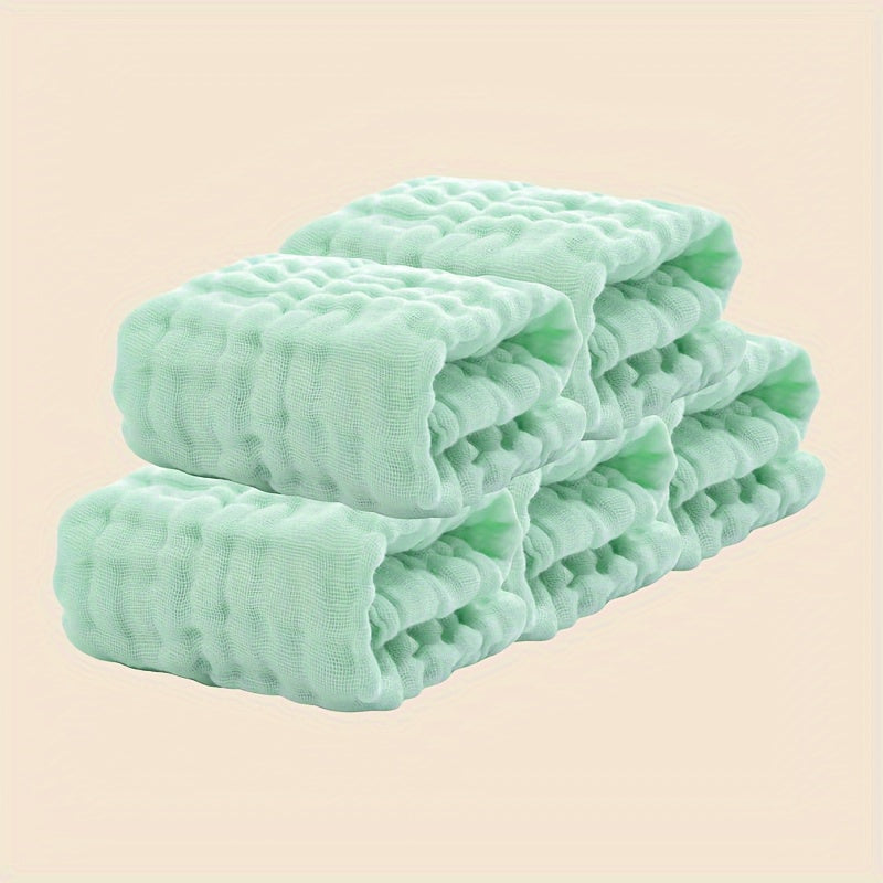 Набор из 5 полотенец Bindi Monkey Youngsters - ультрамягкий хлопок, шестиуровневая марля, высокоабсорбирующий и нежный к коже для лица и рук, доступен в различных цветах