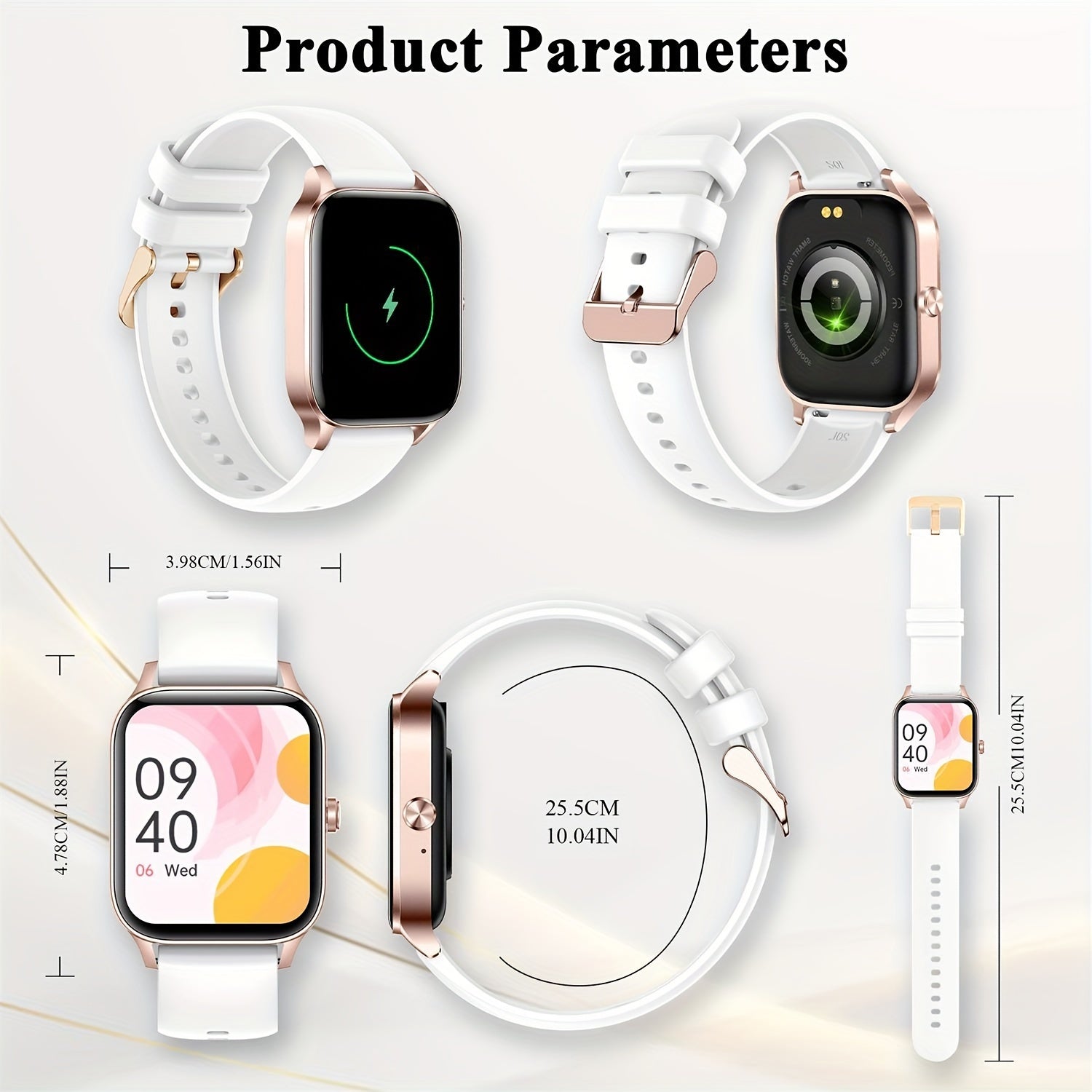 Yangi Smart Soat Ayollar va Erkaklar uchun, HD Katta Ekran, Qo'ng'iroq Qilish va Qabul Qilish Imkoniyatiga ega Fitness Tracker Soati. IP68 Smart Soat, AI ovozi, Ob-havo Bashorati, Suv Ichish Eslatmasi bilan.