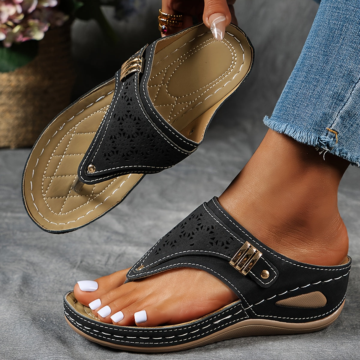 Женские сетчатые слипоны с открытым носком для пляжа и повседневной носки