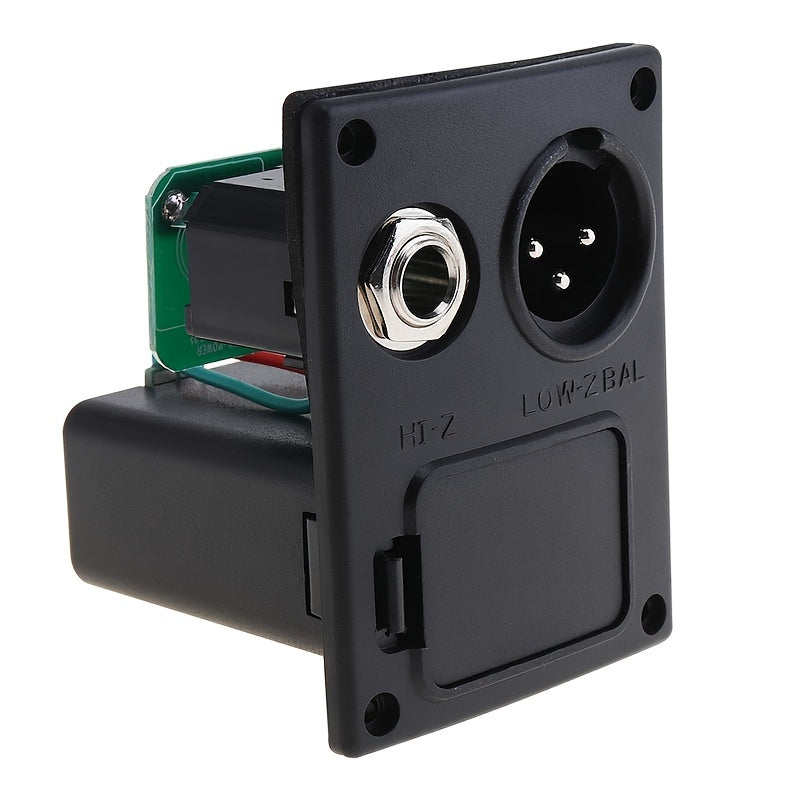 5-Band EQ Guitar Bass Preamp with LCD Tuner Piezo Pickup for Acoustic Sound