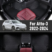 Car Floor Mats Black Diamond Grid 3pcs for Sedan Anti-Slip Wear-Resistant