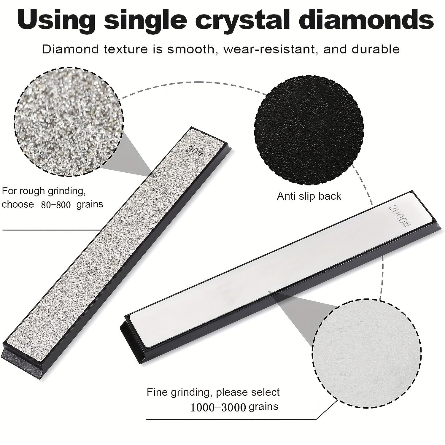 3/5/6pcs Diamond Whetstone Set with Fixed Angle Sharpening System for Kitchen Knives