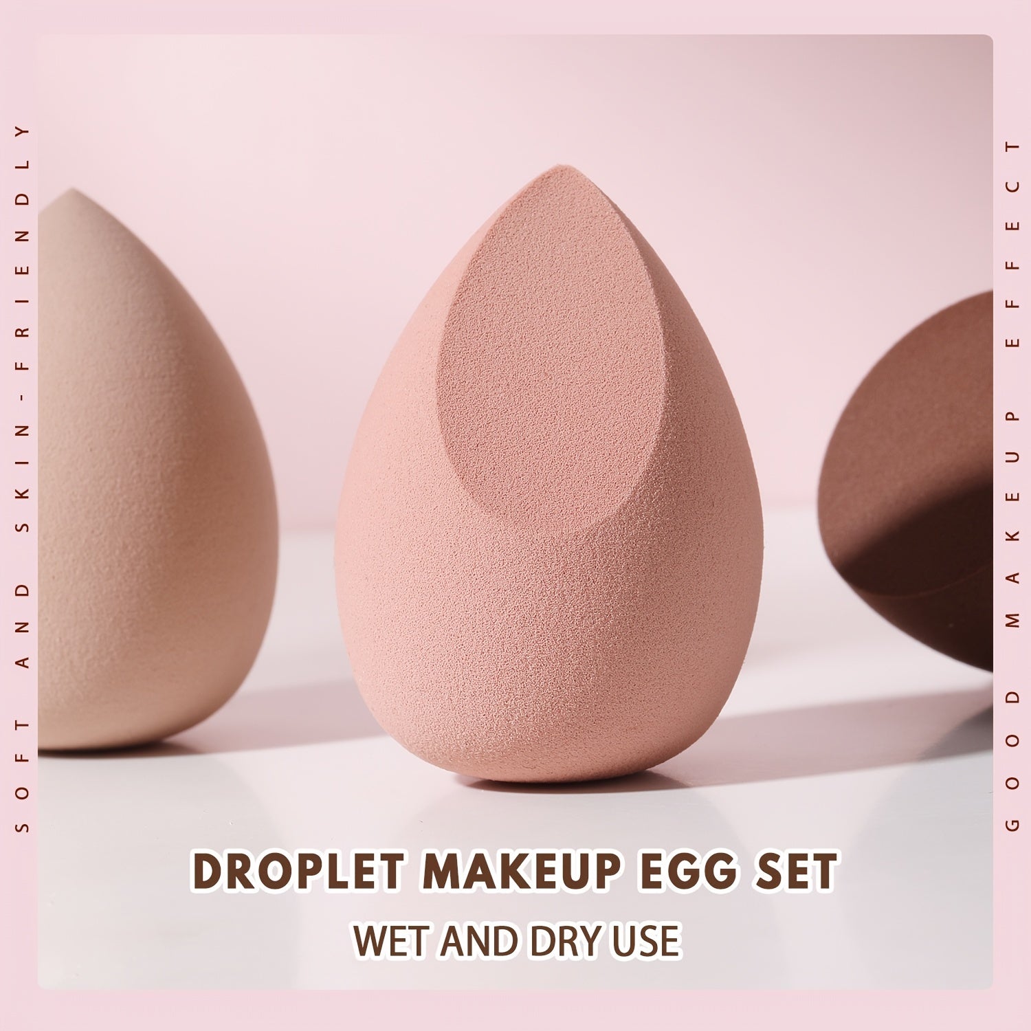 3-Piece Makeup Sponge Set Blenders for Powder and Foundation