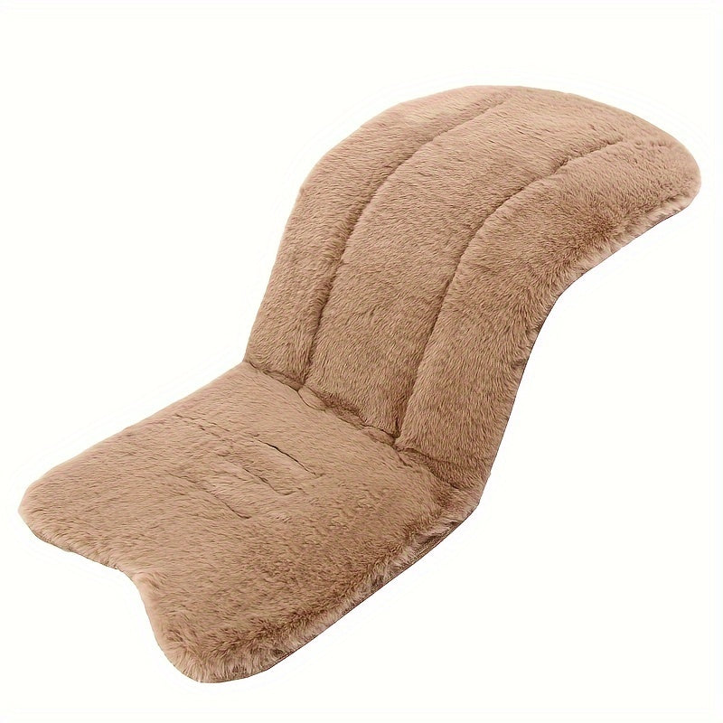 Plush Faux Rabbit Fur Stroller Seat Cushion Extra Warm Winter Pad for Kids