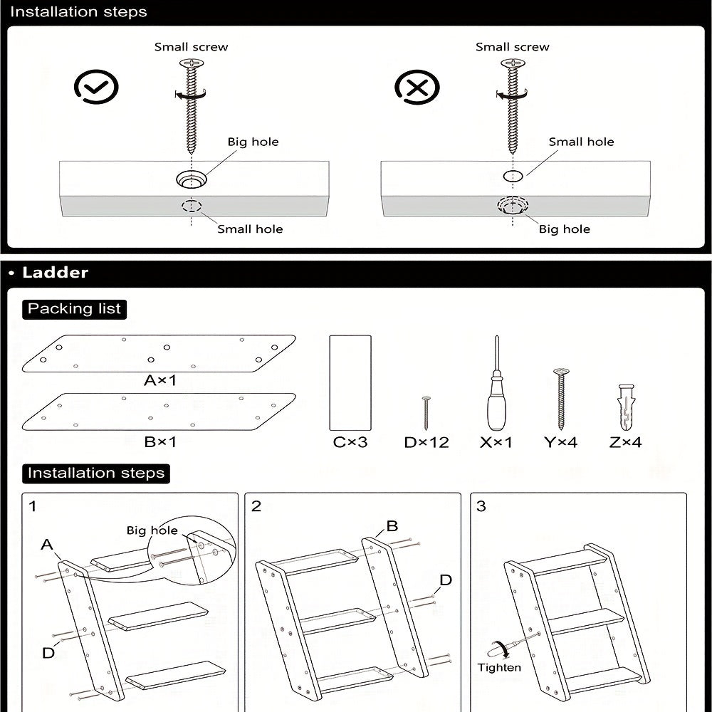 Natural Wood Cat Climbing Tower Set for Indoor Play and Exercise 3 Pieces