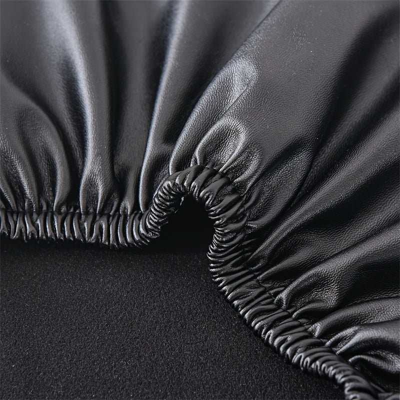 Водонепроницаемый чехол для табурета из искусственной кожи черного, красного и коричневого цветов. Эластичная посадка для различных условий. Машинная стирка.