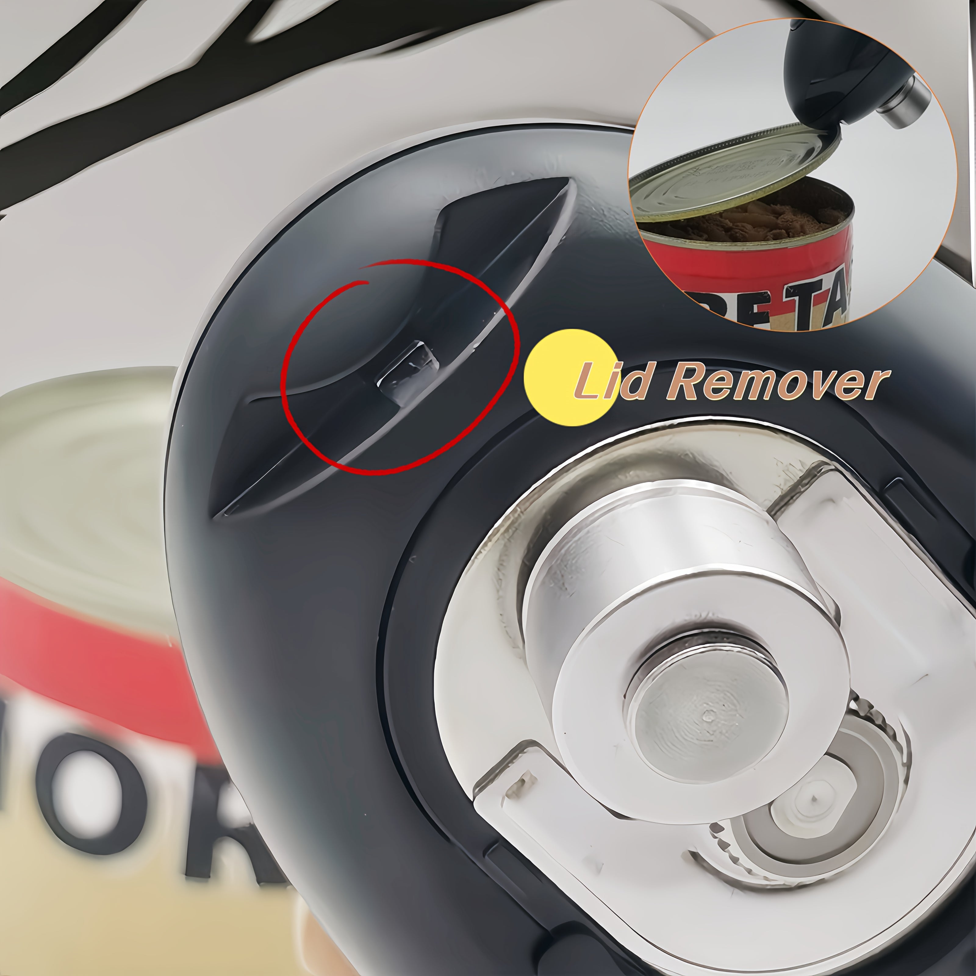 Electric Can Opener Hands-Free Battery Operated Easy Press Button Durable ABS Kitchen Accessory