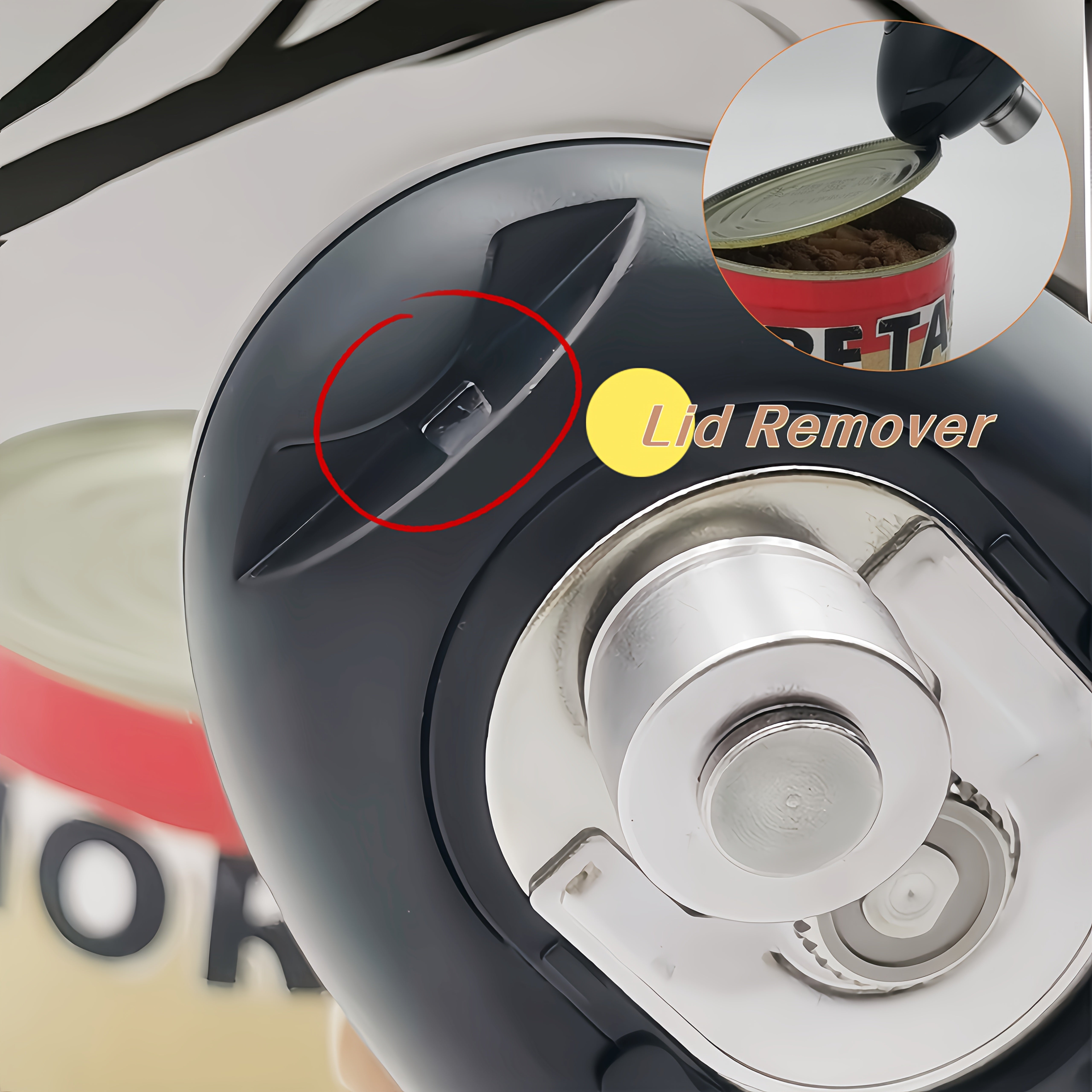 Electric Can Opener Hands-Free Battery Operated Easy Press Button Durable ABS Kitchen Accessory