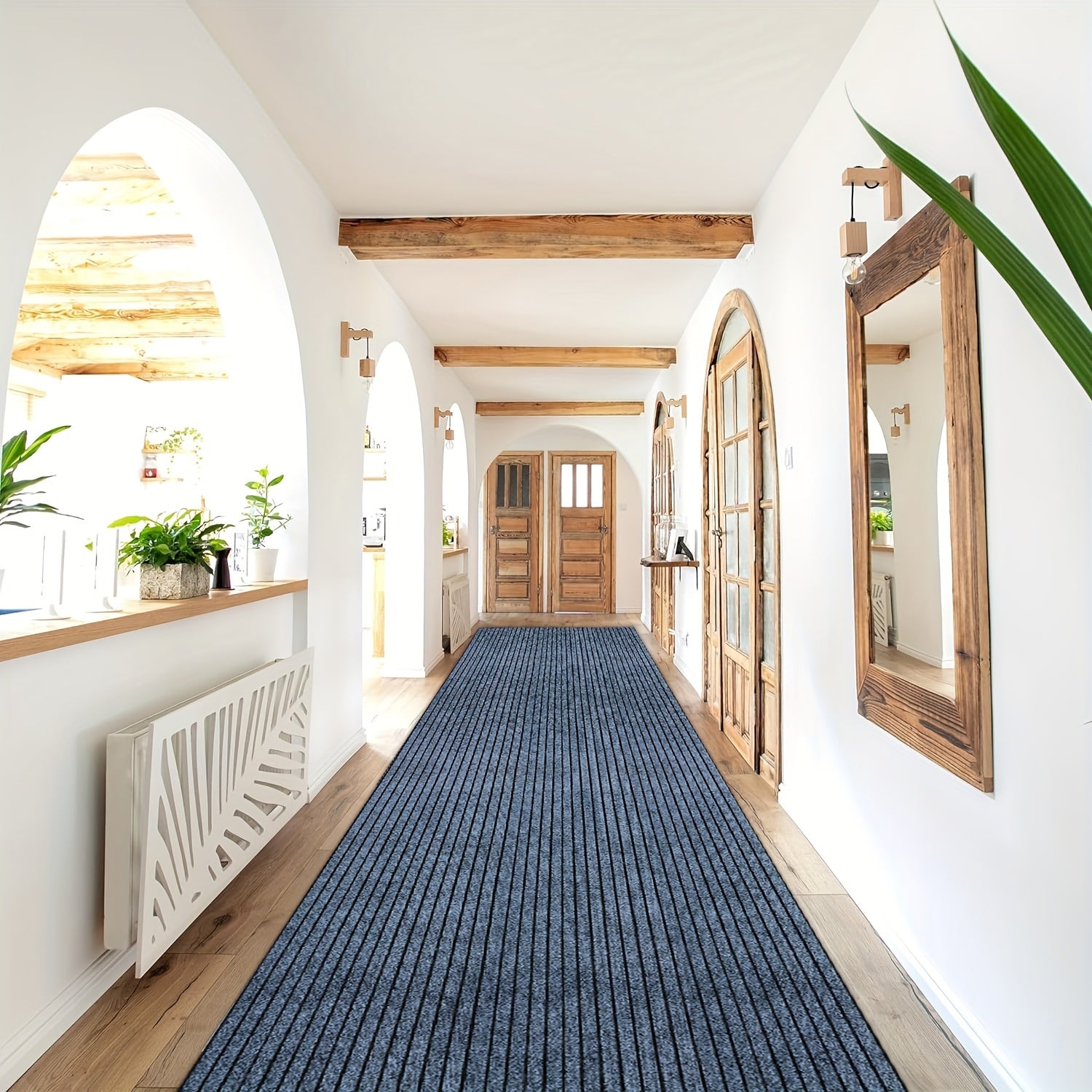 Non-Slip Waterproof Runner Rug for Indoor Outdoor High Traffic Hallways Decks