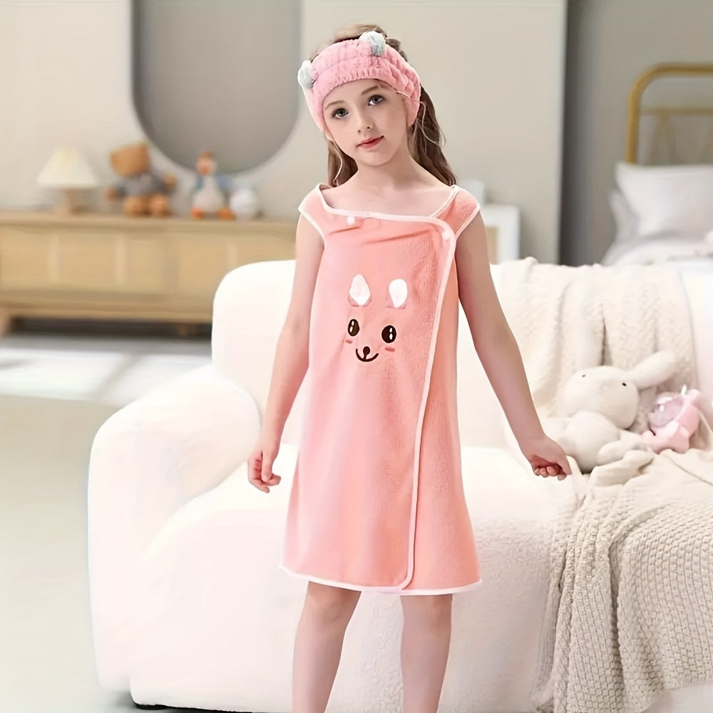Baby Bath Towel with Rabbit Ears Soft Cotton Kids Towels for Children