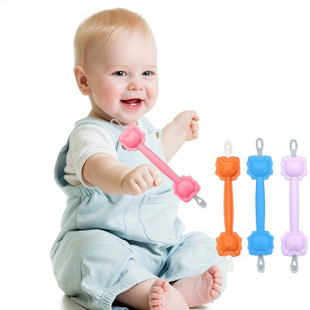 Set of 4 Kids Nasal Care Sticks with Cartoon Lion Design in Orange Pink Purple Blue