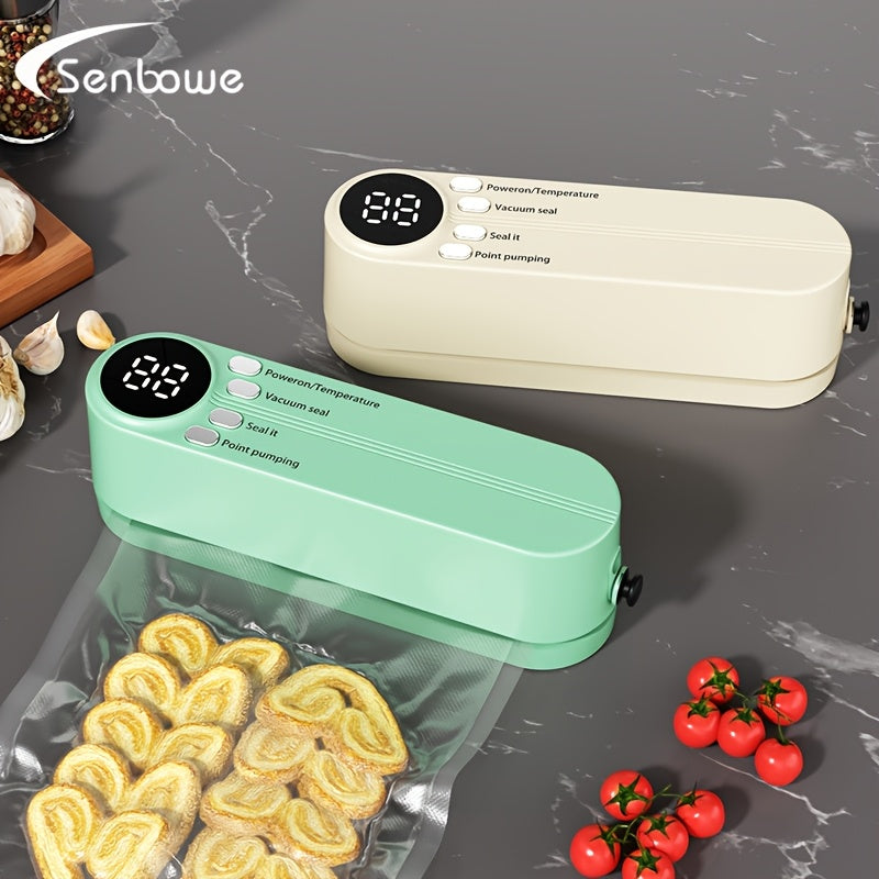 Mini USB Rechargeable Vacuum Sealer with 4 Vacuum Bags and Air Extraction