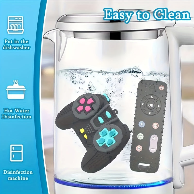 Baby Teething Toy Set Silicone Soft TV Remote and Game Machine Educational Toy