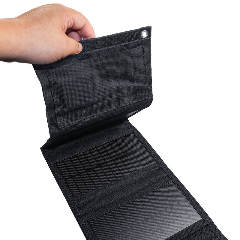 Cargador solar portátil plegable para senderismo, camping y viajes con material magnético