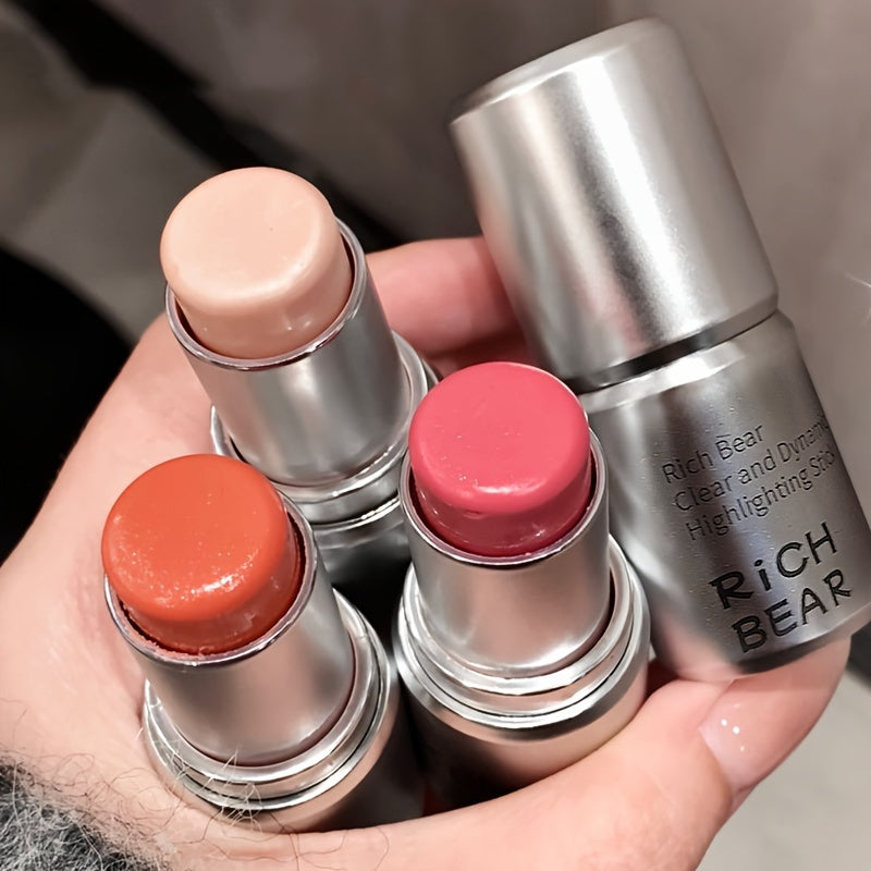 Barra de iluminador en gel ligero con hidratación para mujer, brillo natural y contorno