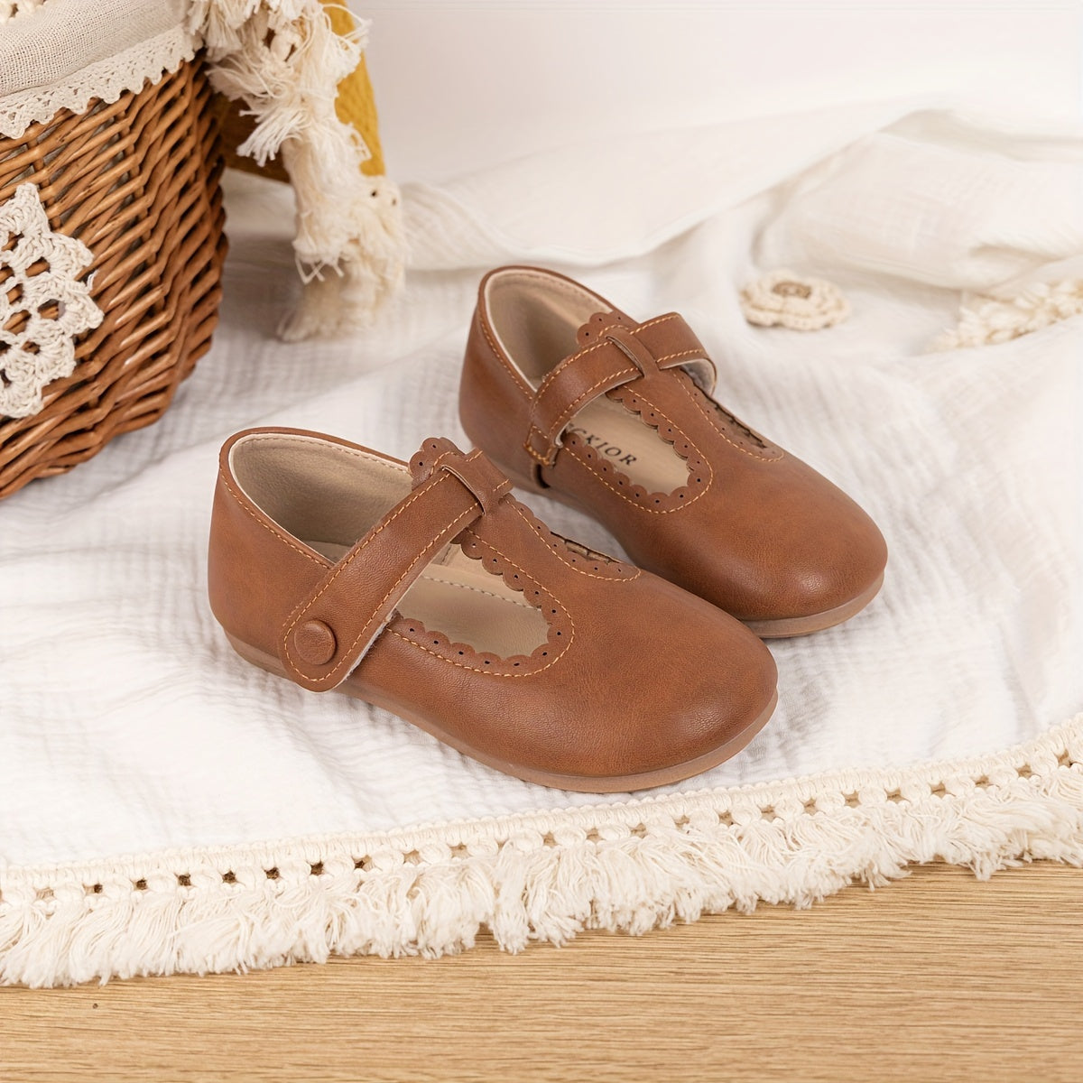 Zapatos Mary Jane para niñas, casuales, antideslizantes, para todas las estaciones, con punta redonda y adorno de picos