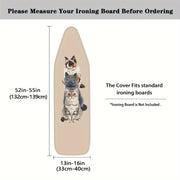 Funda para tabla de planchar Elastic Edge con diseño de gato, compatible con tablas estándar