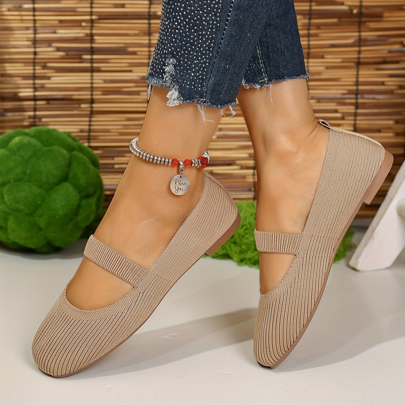 Женские туфли-лодочки Mary-Jane однотонного цвета, дышащие обувь на slip-on