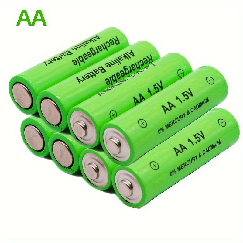 8 dona qayta tiklanadigan AA AAA batareyalar 1.5V 1000-1200mAh uchun elektronika va o'yinchoqlar