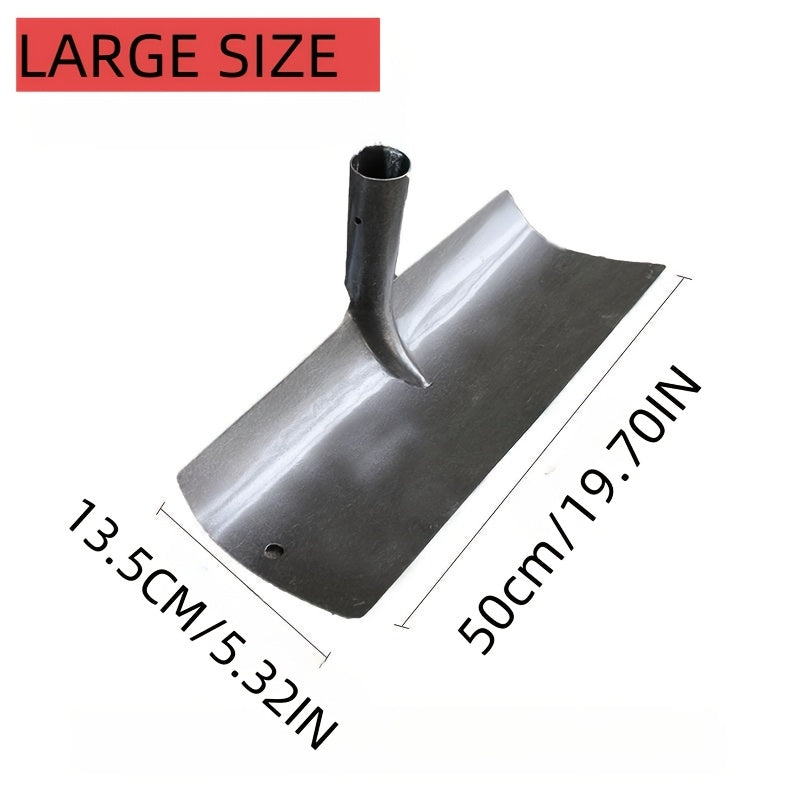 Rugged Farming Shovel with Wooden Handle and Metal Scraper for Harvesting and Soil Work