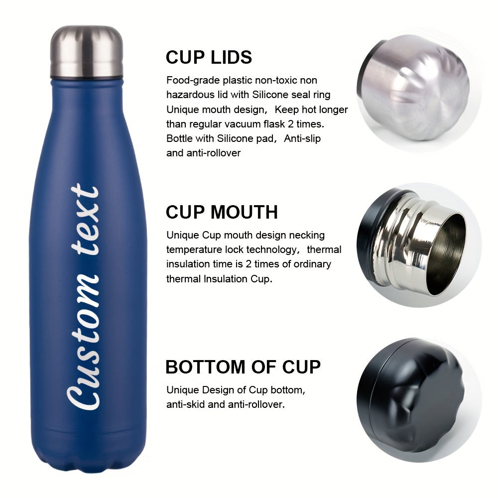 Custom Engraved Stainless Steel Water Bottle Leak Proof BPA-Free for Sports and Daily Use