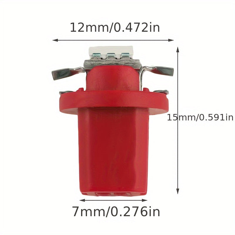 10 dona Avtomobil paneli LED chiroqlari 12V Ko'p rangli ichki indikator