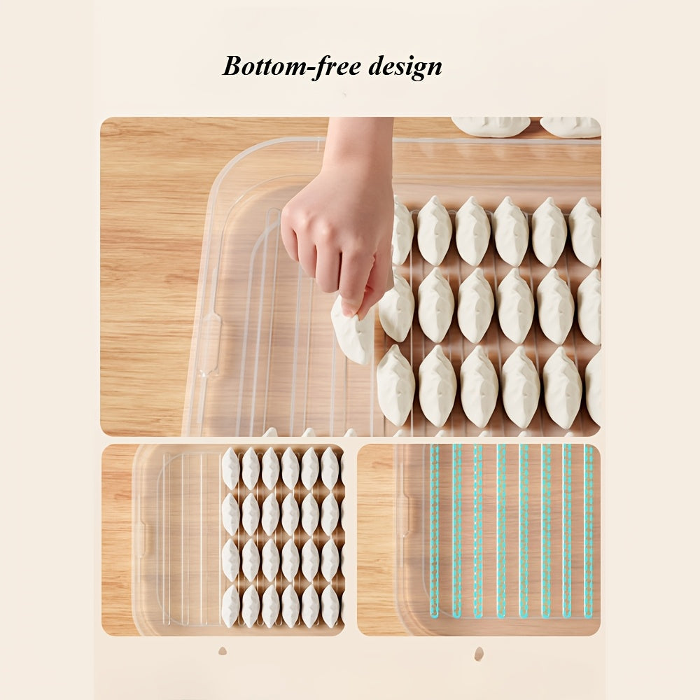 Caja de almacenamiento para dumplings, 3/4 capas, recipiente sellado para congelador, gran capacidad
