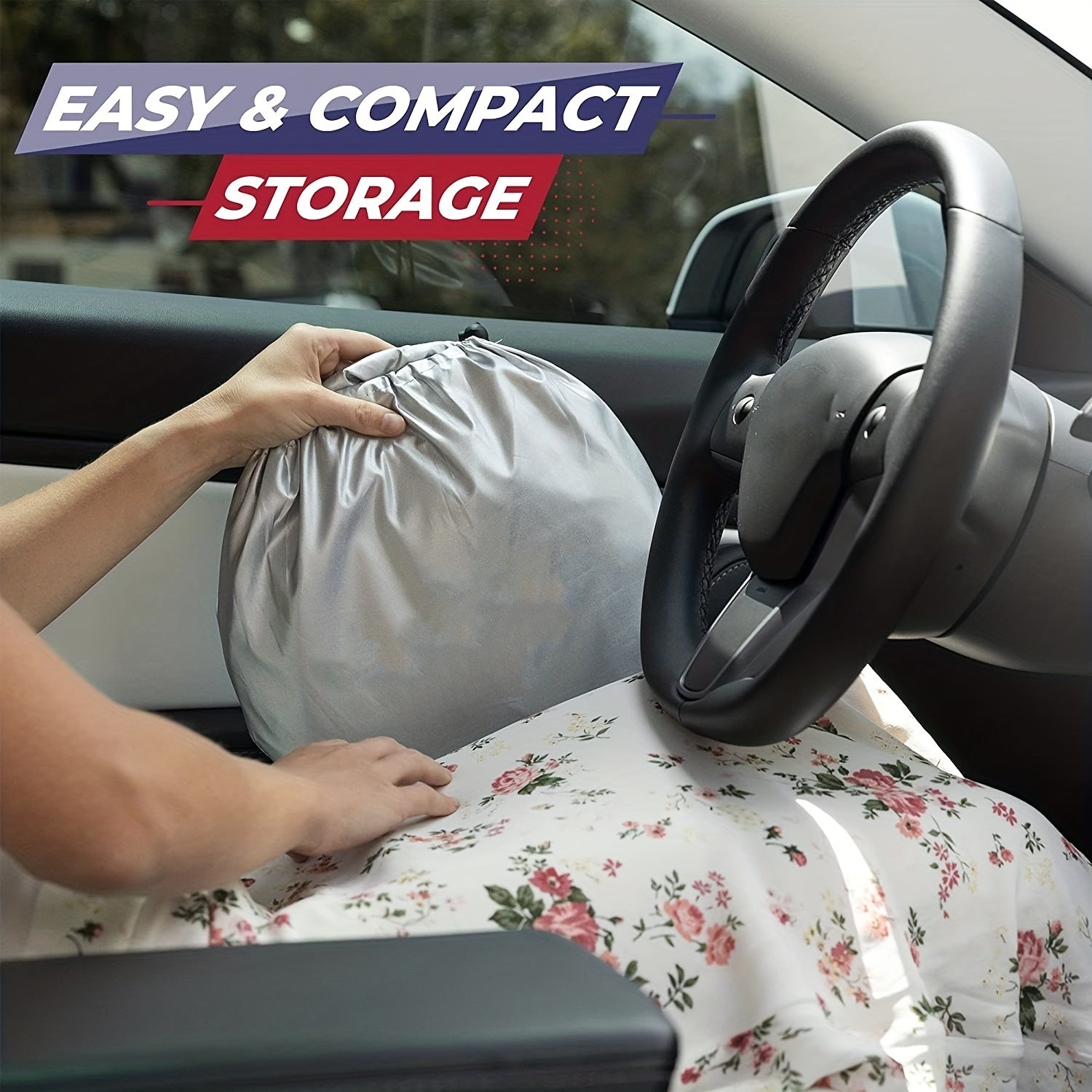 Tesla Model 3 va Y uchun avtomobil quyosh nuri himoyachisi UV himoyasi issiqlikni to'sib qo'yish uchun qalin polyester