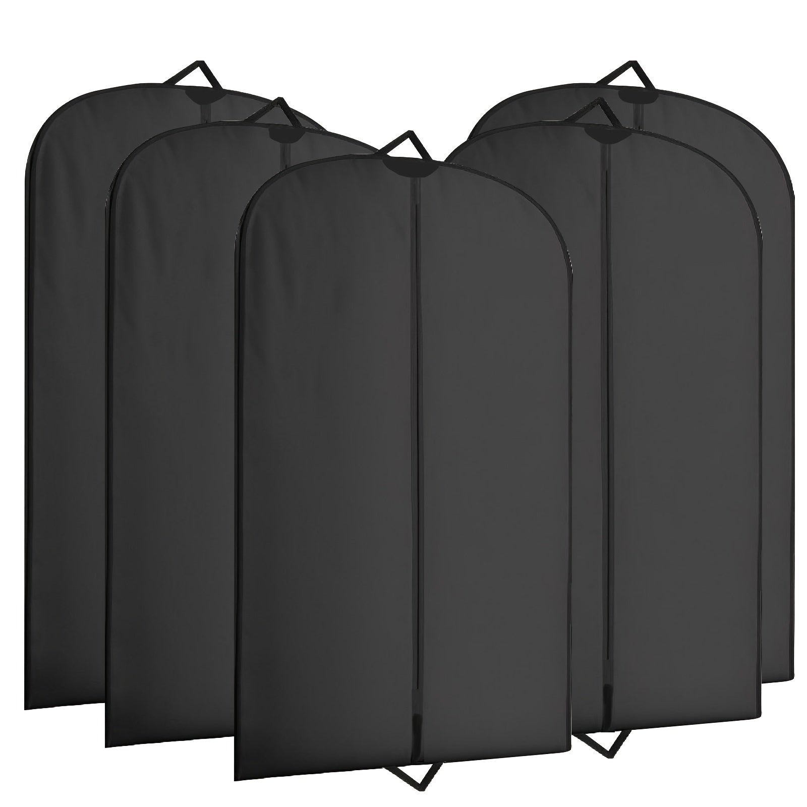 Set of 5 Suit Dust Cover Bags with Zipper for Clothes Storage Garment Bags for Closet Wardrobe and Home