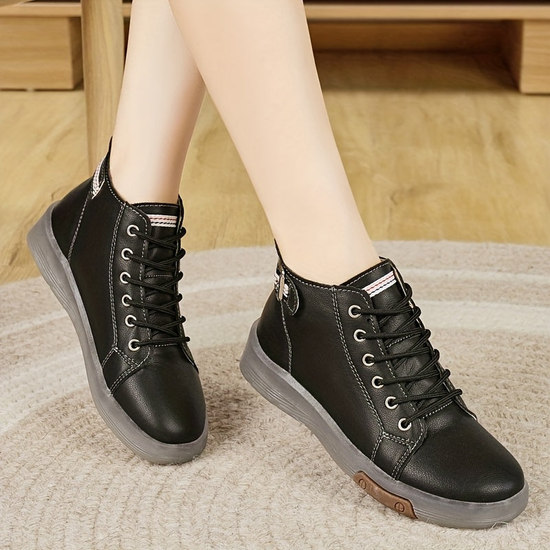 Women's Ankle Booties Solid Color Breathable Non-Slip All-Season Comfortable