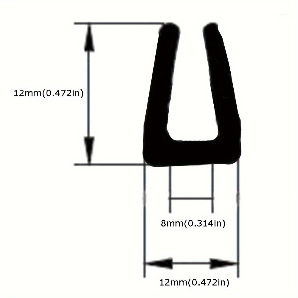 Черный резиновый защитный бортик для дверных краев в форме U, 299,92 см, защита от царапин для автомобилей